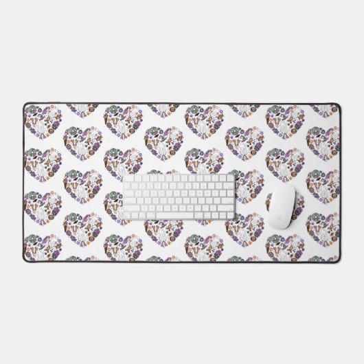 Retro Halloween Ghosts met Roller Blades Bureaumat (Keyboard & Muis)