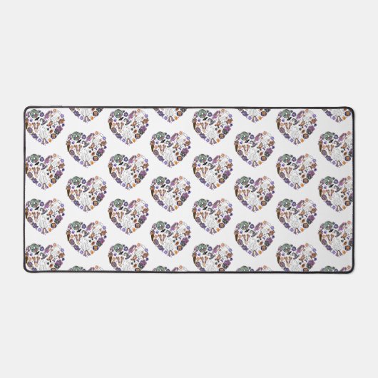 Retro Halloween Ghosts met Roller Blades Bureaumat (Voorkant)