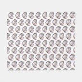 Retro Halloween Ghosts met Roller Blades Fleece Deken (Voorkant (Horizontaal))