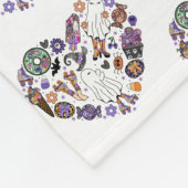 Retro Halloween Ghosts met Roller Blades Fleece Deken (Hoek)