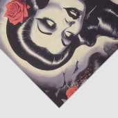 Retro Halloween Gothic Pin-up Tissuepapier (Detail)