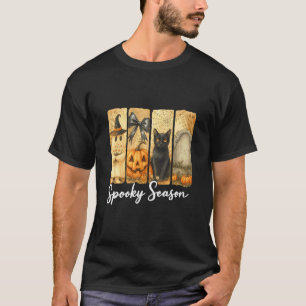 Retro Halloween Griezelig Seizoen Spook Pompoen Ka T-shirt