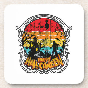 Retro  Halloween -  Halloween Bier Onderzetter