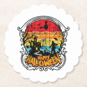Retro Halloween - Halloween Kartonnen Onderzetters