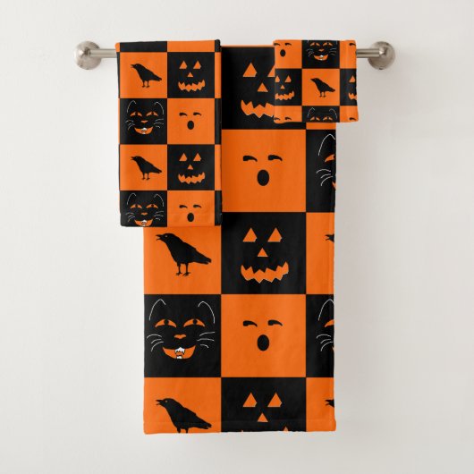 Retro Halloween-handdoekset Bad Handdoek (Insitu)