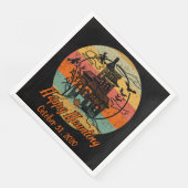 Retro Halloween Happy Haunting Haunting House Servet (Hoek)