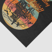 Retro Halloween Happy Haunting Haunting House Tissuepapier (Detail)