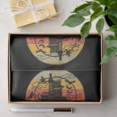 Retro Halloween Happy Haunting Haunting House Tissuepapier (Geschenk)