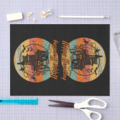 Retro Halloween Happy Haunting Haunting House Tissuepapier (Craft)