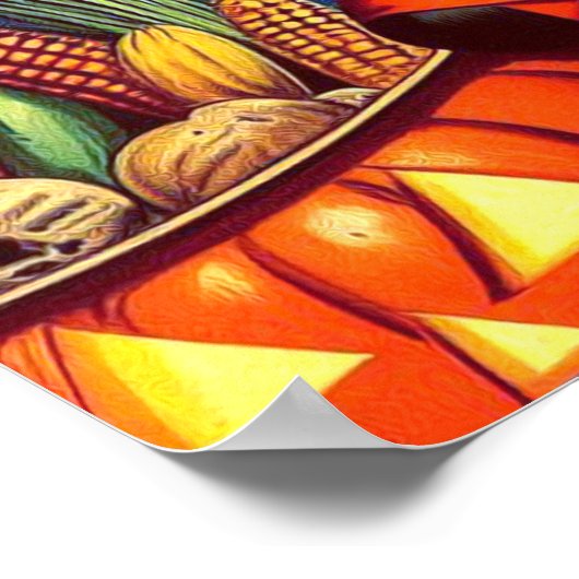 Retro halloween Heks Pin-up Poster (Hoek)