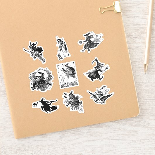  Retro Halloween Heksen Scrapbooking Set Sticker (Notitieboek)