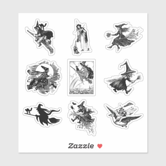  Retro Halloween Heksen Scrapbooking Set Sticker (Vel)