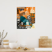  Retro Halloween Herfst 90s Klassieke collage Poster (Keuken)