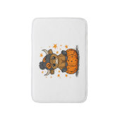 Retro Halloween Highland Koe Badmat (Voorkant Verticaal)