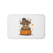 Retro Halloween Highland Koe Badmat (Voorkant)