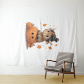 Retro Halloween Highland Koe Wandkleed (In Situ (horizontaal))