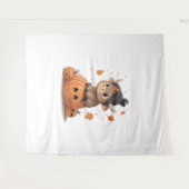 Retro Halloween Highland Koe Wandkleed (Voorkant (horizontaal))