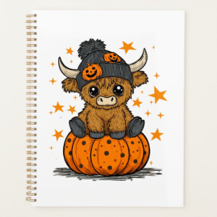 Retro Halloween Hoogland Koe Planner