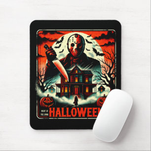 Retro Halloween Horror Night 80s Slasher Vibes Muismat