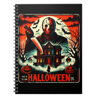 Retro Halloween Horror Night 80s Slasher Vibes Notitieboek