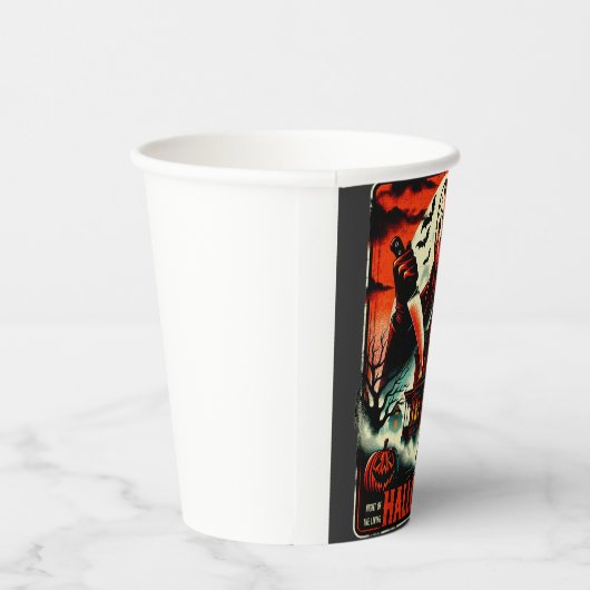 Retro Halloween Horror Night 80s Slasher Vibes Papieren Bekers (Rechts)