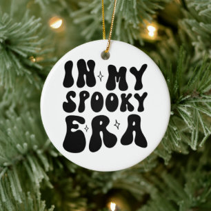 Retro Halloween in mijn griezelige tijdperk Vintag Keramisch Ornament