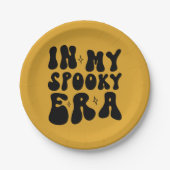 Retro Halloween In Mijn Spooky Era  Herfst Papieren Bordje (Voorkant)