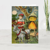 Retro Halloween Jack O' Lantern Kaart (Voorkant)