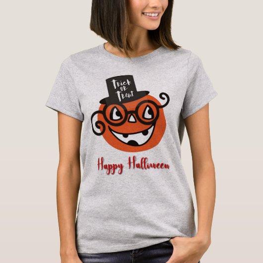 Retro Halloween Jack-o-lantern T-Shirt (Voorkant)