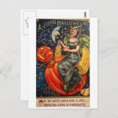 Retro  Halloween Joyful Halloween Briefkaart (Voorkant / Achterkant)