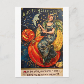 Retro Halloween Joyful Halloween Briefkaart