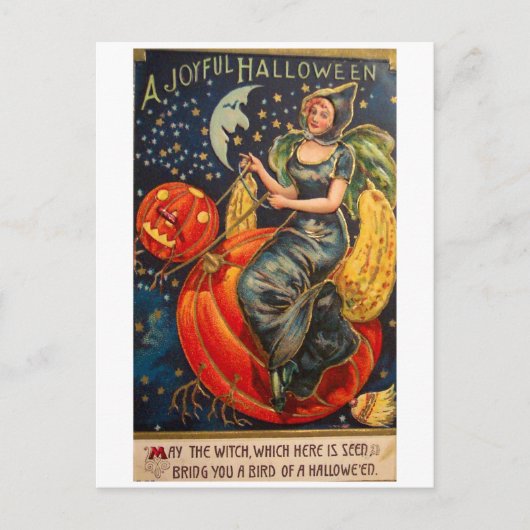 Retro  Halloween Joyful Halloween Briefkaart (Voorkant)
