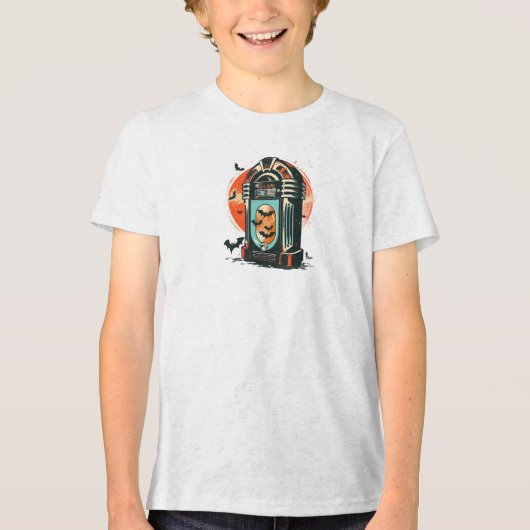 Retro Halloween Jukebox T-shirt (Voorkant)