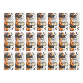 Retro Halloween Kat en Pompoen Tafelkleed (Voorkant (Horizontaal))