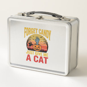 Retro Halloween Kat Liefhebber Grappige Snoep Shir