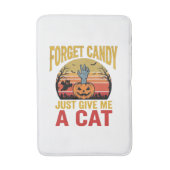 Retro Halloween Kat Liefhebber Grappige Snoep Shir Badmat (Voorkant Verticaal)