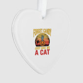 Retro Halloween Kat Liefhebber Grappige Snoep Shir Ornament (voorkant)