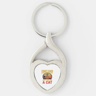 Retro Halloween Kat Liefhebber Grappige Snoep Shir Sleutelhanger