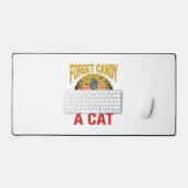 Retro Halloween kattenliefhebber grappige snoep sh Bureaumat (Keyboard & Muis)