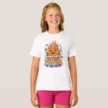 Retro Halloween kinder T-shirt ,Eng spook klein ke