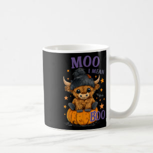 Retro Halloween Koe Moo Ik bedoel Boo Funny Herfst Koffiemok