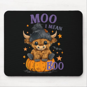 Retro Halloween Koe Moo Ik bedoel Boo Funny Herfst Muismat