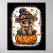 Retro Halloween Koe Pompoen Herfst Koe Thanksgivin Poster (Voorkant)