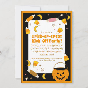 Retro Halloween kostuum of kofferbak of traktatie  Kaart