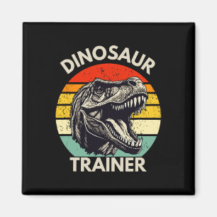 Retro Halloween-kostuum voor dinosaurus-trainer vo Magneet