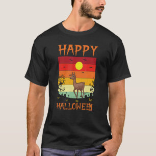 Retro Halloween-kostuums bijpassende lama Hallowee T-shirt