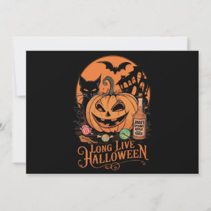 Retro Halloween Lang leve Herfst Griezelig Seizoen Kaart