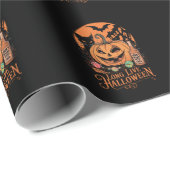 Retro Halloween Lang Leven Herfst Spooky Seizoen Cadeaupapier (Rol Hoek)