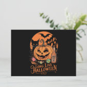 Retro Halloween Lang Leven Herfst Spooky Seizoen Kaart (Staand voorkant)