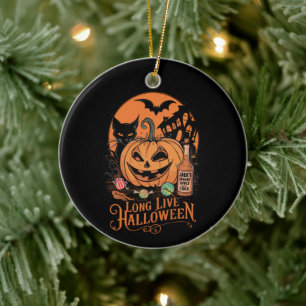 Retro Halloween Lang Leven Herfst Spooky Seizoen Keramisch Ornament